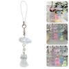 Fashionable Cat and Cloud Phone Lanyard Keychain Hanging Ornament Resin Texture Key Accessory for Various Occasion