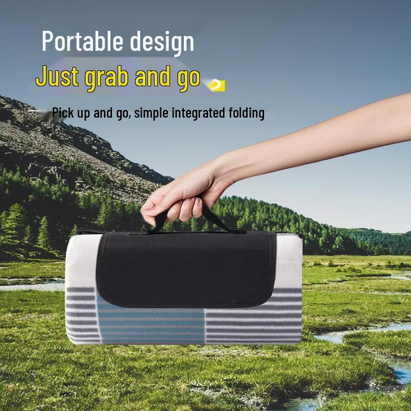 ZISIZ Portable Flannel Picnic Mat