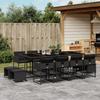 VidaXL 13-piece Garden Dining Set Black Cushions Braided Resin 3278106