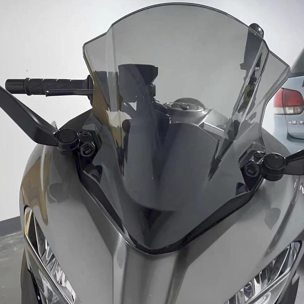 Compatible with Ninja Ninja and EX400 Front PC Glass Front Wind Deflector Front Body Mount Rain Motorcycle Custom Parts 400, 250, Models Windshield,