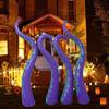 4pcs Halloween Inflatable Lighted Giant Octopus Tentacle Broke Out from Window Blow Up Decor for Halloween Window Decoration