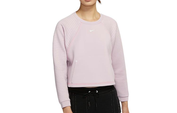 Nike Sweatshirts Women s Pink Purple Red Crew Neck Moderate Regular CU5746-516 S