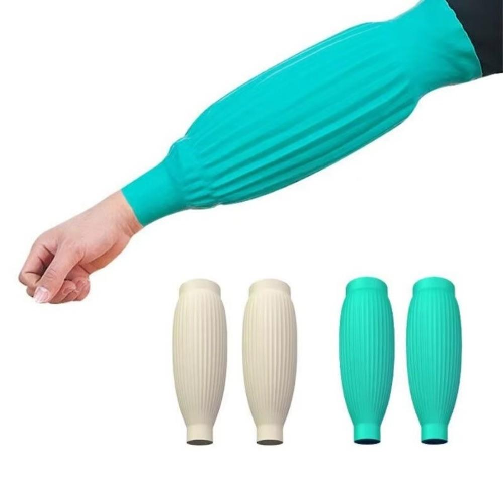 Practical 40cm Latex Arm Sleeves Oil Resistant Elastic Cuffs Waterproof Armbands Non-slip Reusable Arm Protector Wet Environment