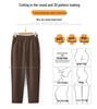 Cozy Fleece-Lined Harem Pants: Stylish, Warm & Loose Fit for Autumn/Winter. Ideal for Middle-Aged & Elderly.