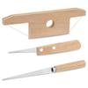 ABBP-Pottery Tools Set -3 Pieces Clay Trimming And Cutting Tools With Wood And Wire Bevel Cutter
