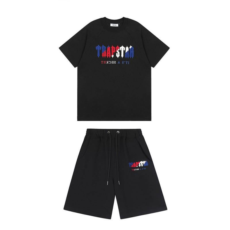 Unisex Baumwolle Kurzarm T-Shirt Shorts Set Lässiges Streetwear Outfit Herren Damen