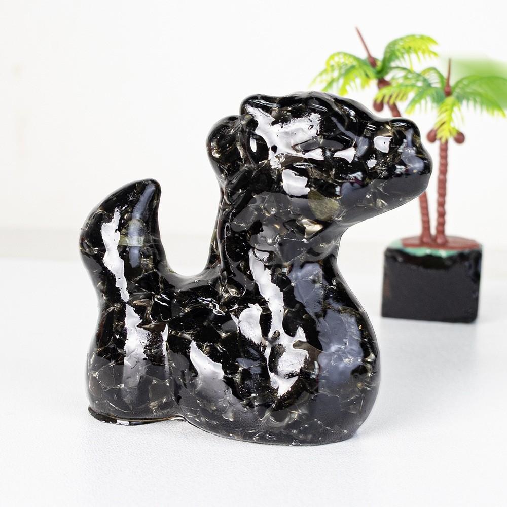 Resin Animal Figurine Home Decor With Natural Crystal For Office And Gift Ideas