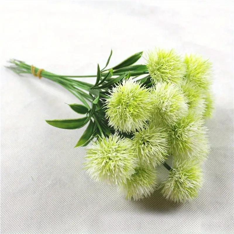 

Realistic Dandelion Flowers Bouquet-Plastic Fake Plants,Vibrant Green Faux Pampas Grass-like Blooms for Wedding,Home Decor