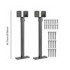 Pergola Roof Riser Bracket Kit Rotate Horizontally Includes Screw Black 2 Piece