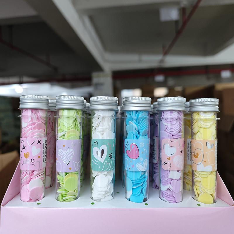 Travel Portable Flower-Shaped Soap Sheets - Disposable Handwashing Paper In Test Tube