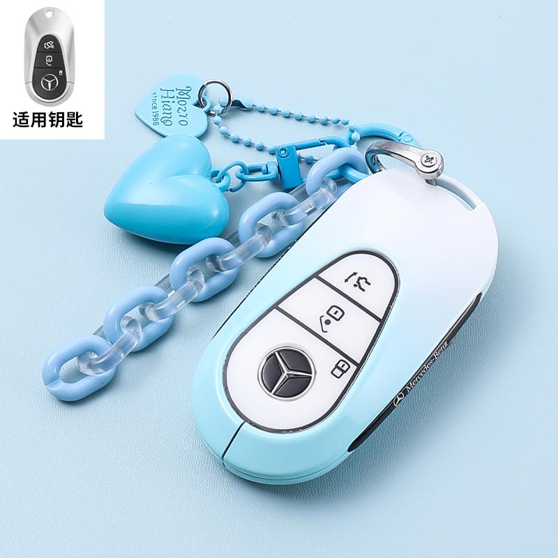 TXF4   Golden TPU Car Key Case Cover For Mercedes Benz E S G Class GLC CLE CLA GLB GLS W177 W205 W213 W222 X167 AMG E200 E260 Shell Fob