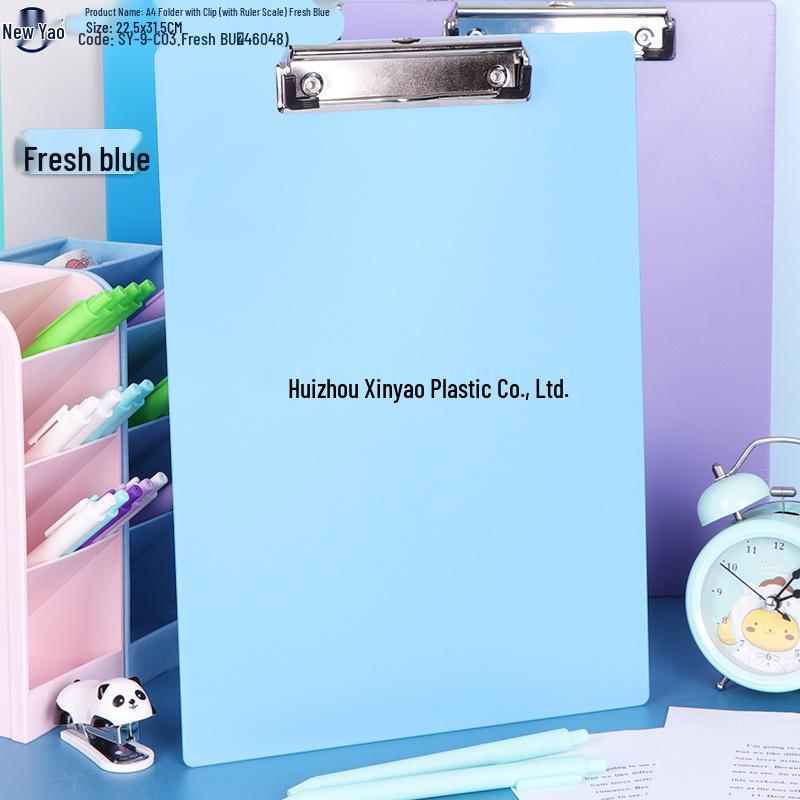 Large Capacity A4 File Box with Pen Slot & Clipboard for A5 Paper Storage