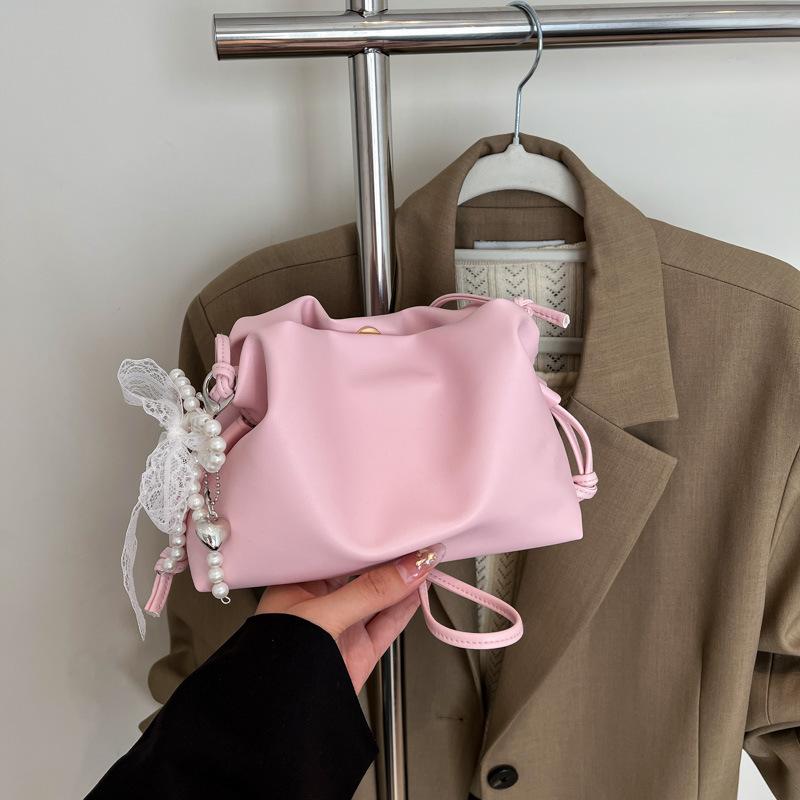 Summer New Solid Color Casual Fresh Versatile Lightweight Shoulder Messenger Bag Women's Bag Daily Commuter Bag