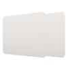 2Pcs Mouse Pad 2-Side PVC Leather Waterproof Desk Mat Office Home Mice Protector 27x21cm(Creamy