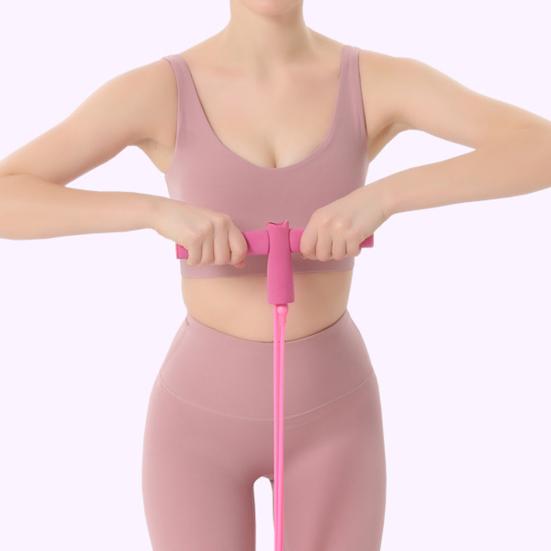 Multifunction 4/6-Tube Pedal Puller Resistance Band with Handle Elastic Yoga Sit-up Pull Rope Men Women Pedal Tensioner Exerciser Workout Equipment