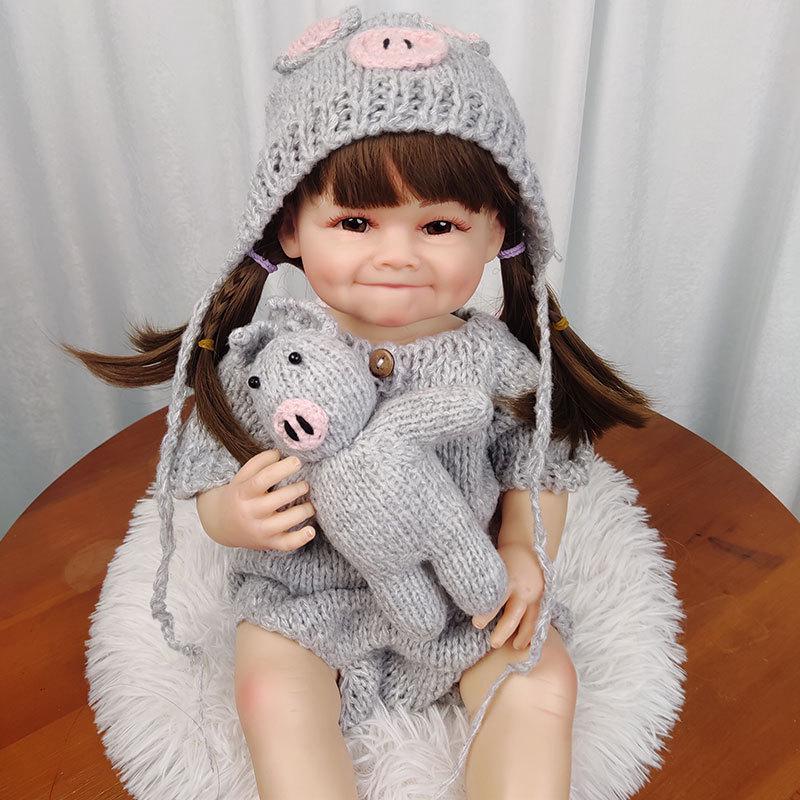 55cm Waterproof Vinyl Reborn Dimple Doll Playset