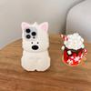 For iPhone 16 Pro Max Silicone Case 3D Highland Terrier Design Shockproof Phone Back Cover