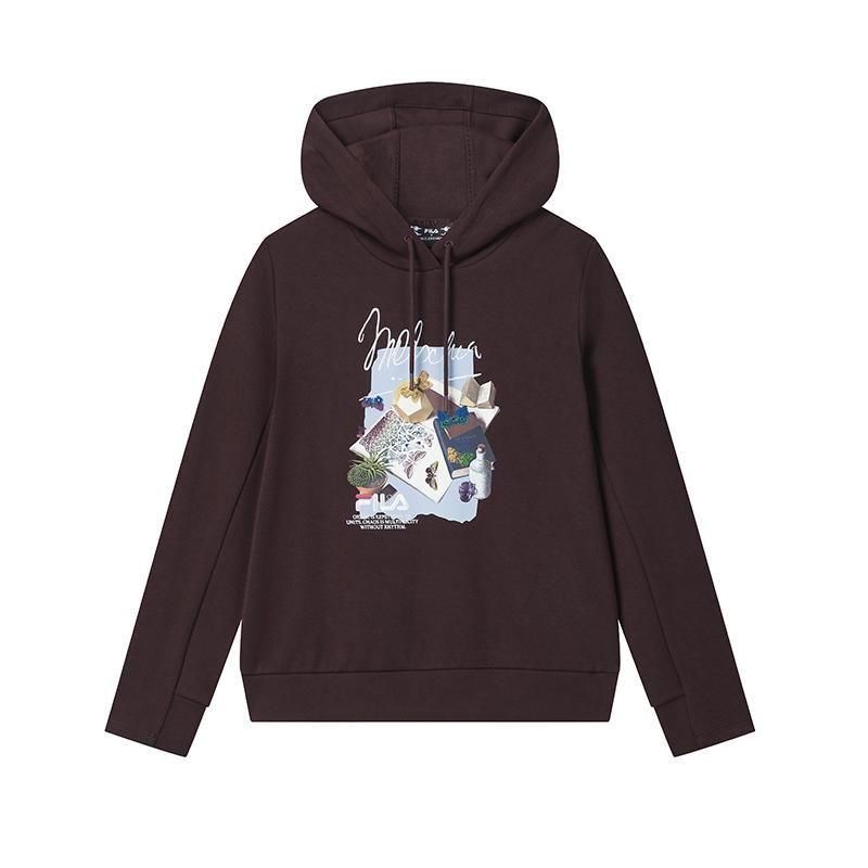

FILA Heritage Hooded Casual Pullover Long Sleeve Sweatshirt Women sweatshirt F11W548229F-WI S