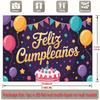 Party Backdrop Flat Feliz Cumpleaos Events Wedding Coming Ceremony Four Season Photo Background Decor Front Door Decor Planners