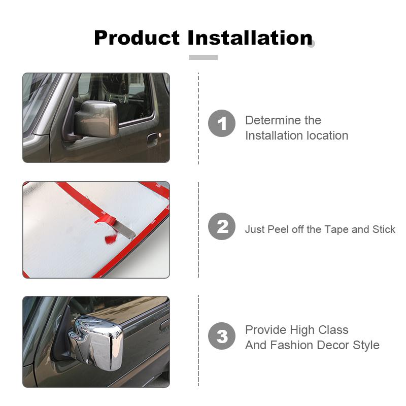 Auto-Rückspiegelschale, Dekorationsabdeckung für Suzuki Jimny 2007–2017, ABS-Außenzubehör, Chrom
