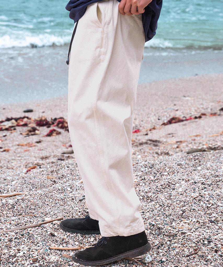 MIDNIGHT12AM Wide Tapered Denim Pants - Off-White