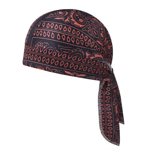 

Paisley Cooling Headscarf Cap Set, Sweat Wicking Adjustable Straps Elastic Fit Breathable Hand Washable Headwrap B