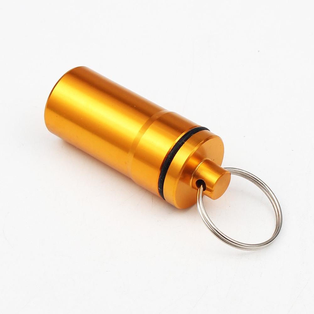 New Mini Portable Pill Box Case Holder Keychain Waterproof Aluminum Container Tablet Storage for Purse Outdoor Camping Travel