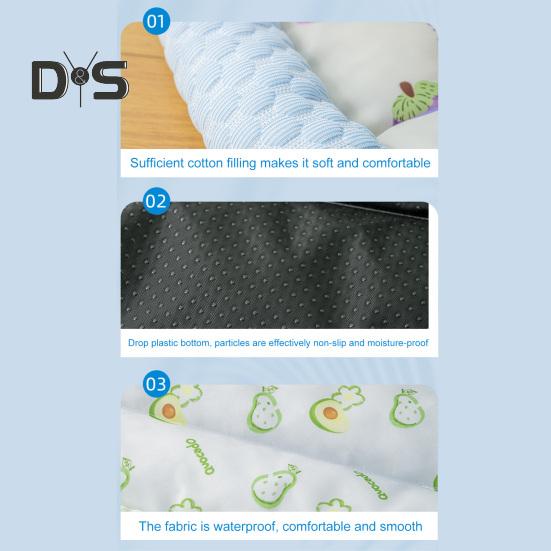Pet Cooling Mat Cartoon Fruits Print Machine Washable Dogs Cats Sleeping Pad Non-slip Summer Ice Silk Cooling Cushion Bed