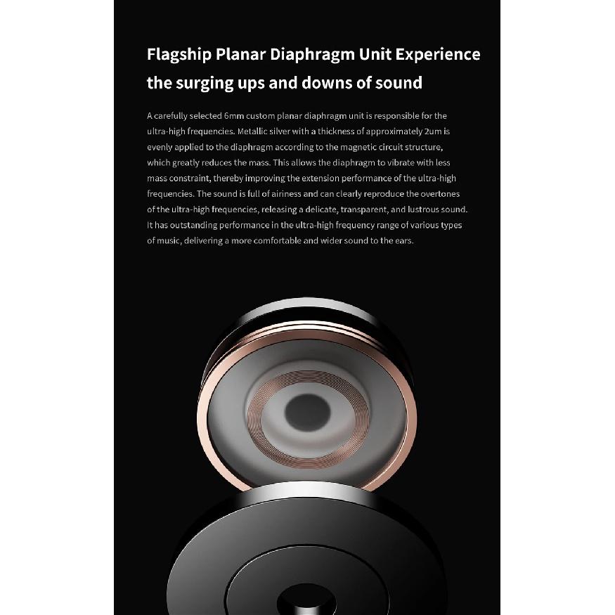 TRN SHELL Four-Unit Dynamic Driver Planar Hybrid IEM Earphones with Liquid Metal Body & Streamlined Electroplating Process