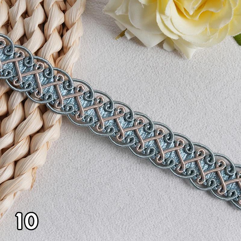 12M*1.7Cm/lot Curtain Lace Trim Ribbon Centipede Braided Lace Sofa Pillow Fringe Diy Craft Sewing Accessories Wedding Decoration