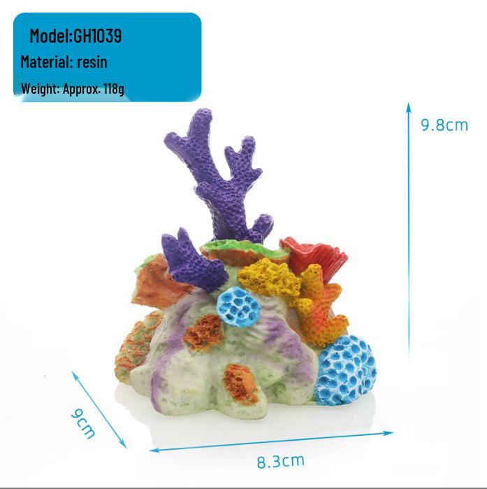 Coral Reef Aquarium Decorations - Resin Fish Tank Ornaments for Micro Landscapes
