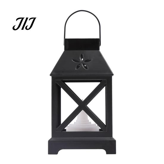 Party Mood Lighting Decorative Lantern with LED Candle, Battery Operated Flickering Flame Lamp, Vintage Night Lamp Hanging Lanterns, Flameless Candle