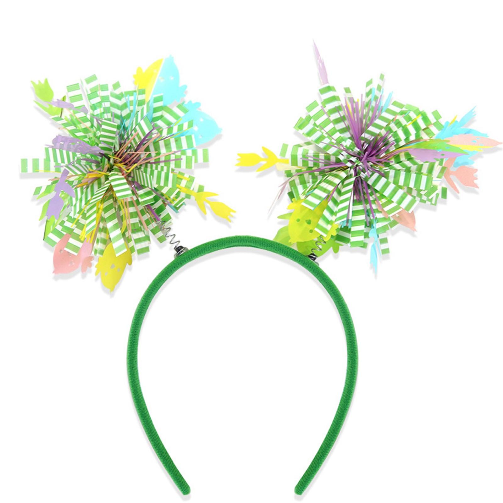 

Пасхальная повязка на голову с полосками и шариками в виде цветных яиц One Size