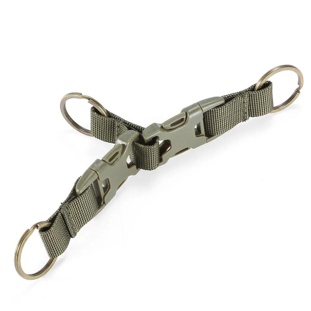 Nylon Webbing Outdoor Molle Clip Quick Release Camping Keychain Holder Durable Hiking Climbing