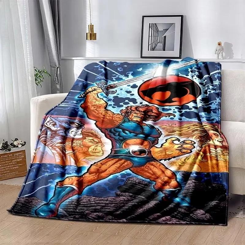 Fashion Cartoon Thundercats Printed Blanket Picnic Blankets Warm Blanket Soft and Comfortable Blanket Home Travel Birthday Gifts