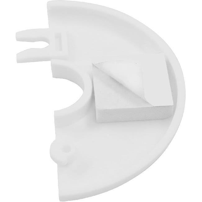 2-Pack 18mm Wall Split Flange - White Plastic Self-Adhesive Pipe Cover, Buckle Design Plumbing Cover for Faucet, Kitchen & Toilet