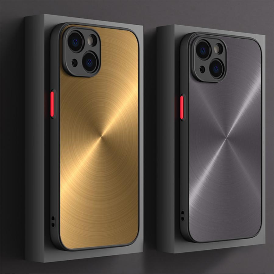Brushed Metal Texture Steel Print Case for iPhone 15 Plus 17 Air XS 17 16 Pro Max 12 14 16e 11 13 Mini Back Phone Cover