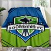 1PC Seattle Sounders FC Printed Soft Flannel Blanket Throw for Adult Bedroom Living Room Sofa Camping Travel Fan Gifts Christmas Gifts