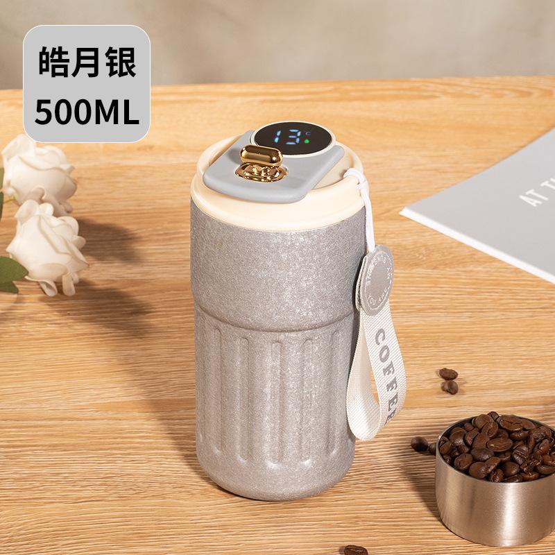 450ml Thermos Bottle Smart Display Vacuum Cup Office Coffee Cup Business Portable Temperature 316 Stainless Steel Thermal Mug