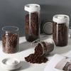 Manuelle Kaffeebohnen-Aufbewahrungsglas Drucktyp Glas-Kaffeebehälter Vakuumversiegeltes Glas Küchenaufbewahrung