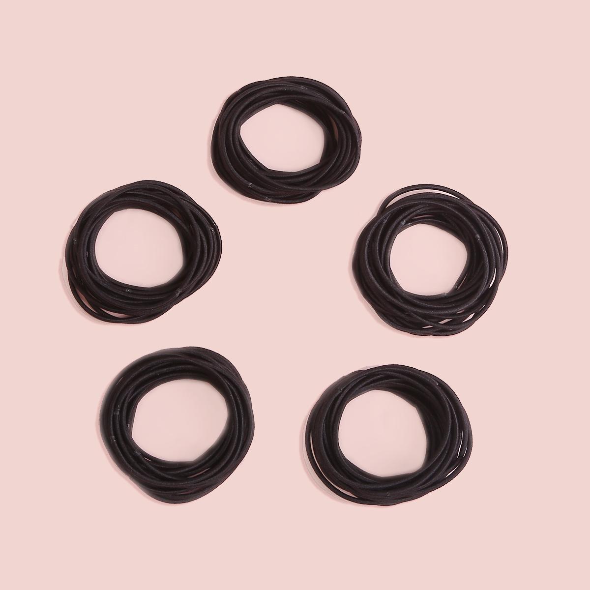 

100 шт./пакет ультратонкие 2 мм высокоэластичные резинки для волос для женщин эластичные петли для волос модные аксессуары для волос