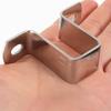 6Pcs Stainless Steel Tube Clamps U Shaped Brackets Mounting Clips For Door Closing Hardware Pipe Woodworking