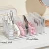 Eyelash Storage Box Adjustable Dividers Desktop Cosmetics Organization Tool Acrylic Transparent Case Holder For Makeup Supplies