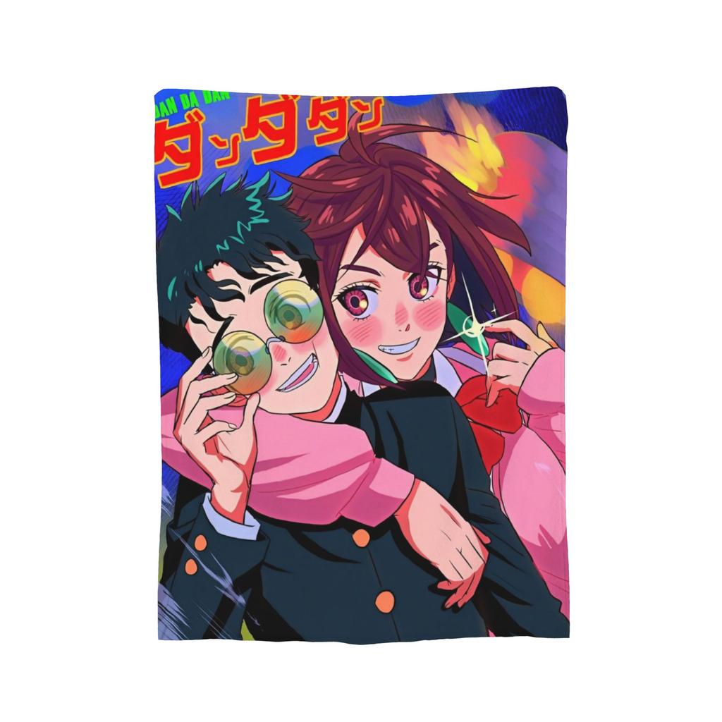 Anime Okarun Dandadan Flannel Blanket Awesome Throw Blankets for Sofa Bedding Lounge 125*100cm Quilt,