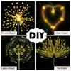 Solar Fireworks Outdoor Courtyard Lights Waterproof Taraxacum Lights Garden Festival Decorative Color Lights Ground Inserted Lawn Lights