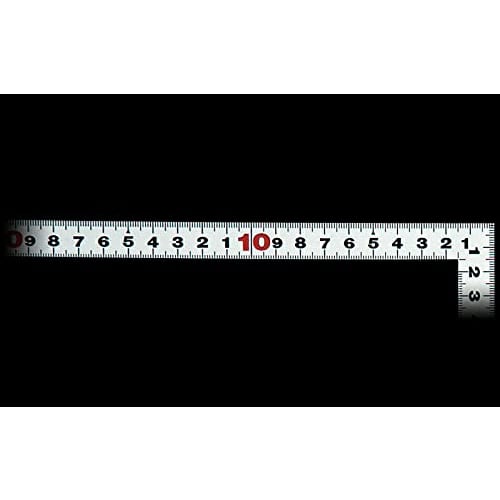 Shinwa Sokutei Carpenter's Ruler, Flat, with Square Graduations on the Back, JIS Standard, Silver, 50cm, 10016