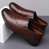 Fashion British Spring Autumn Business Men's Dress Shoes Fashion Slip-on Soft Sole Driving Shoe Male Designer Flat Leather Shoes for Men