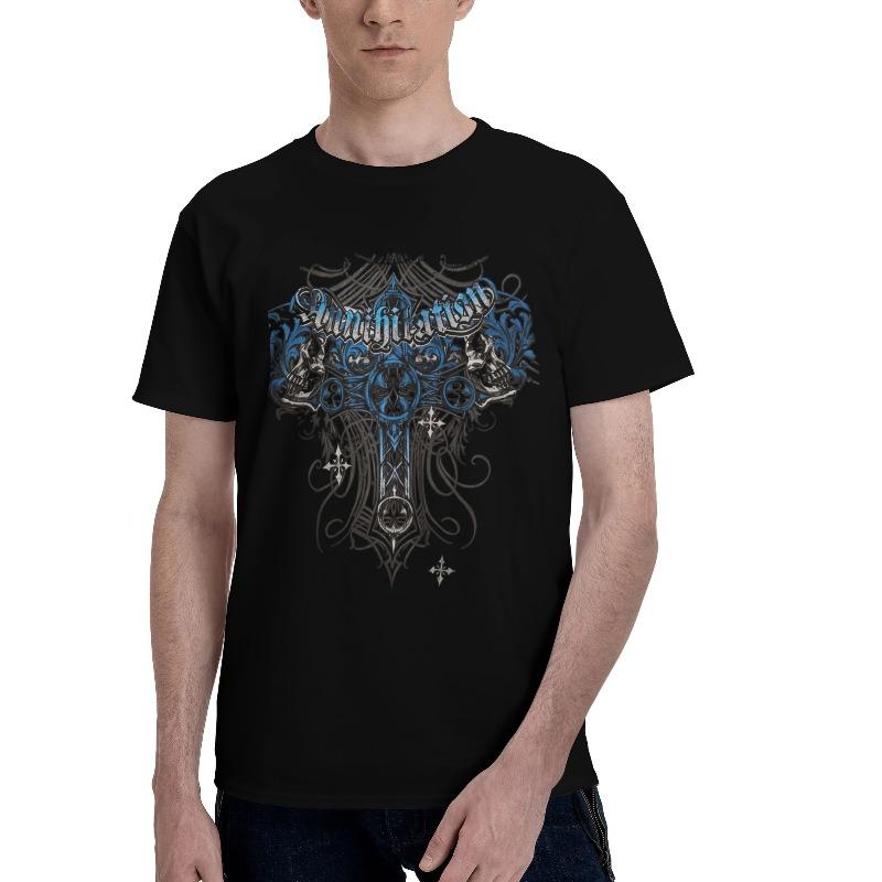 European sizes Apocalypse Men s Printed T-Shirt, Men s Summer Fashion Casual Comfortable Pure Cotton Regular Fit T-Shirt S чёрный