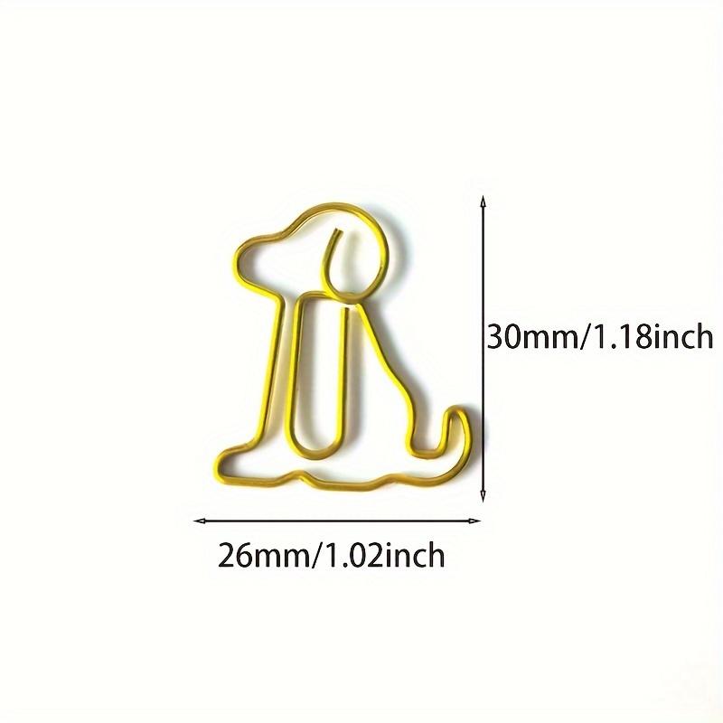 Colorful Animal Paper Clips - Cute Sitting Dog Design, Iron Material, Perfect for Office Organization