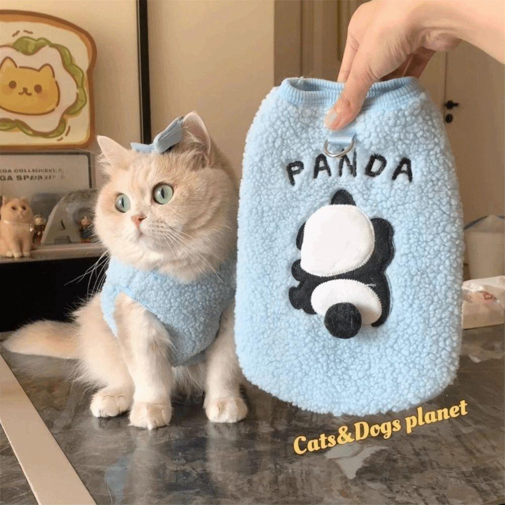 Pull Doux pour Chat Vêtements d'Animal de Compagnie en Peluche Veste Amusante pour Chien pour Chiot Chats